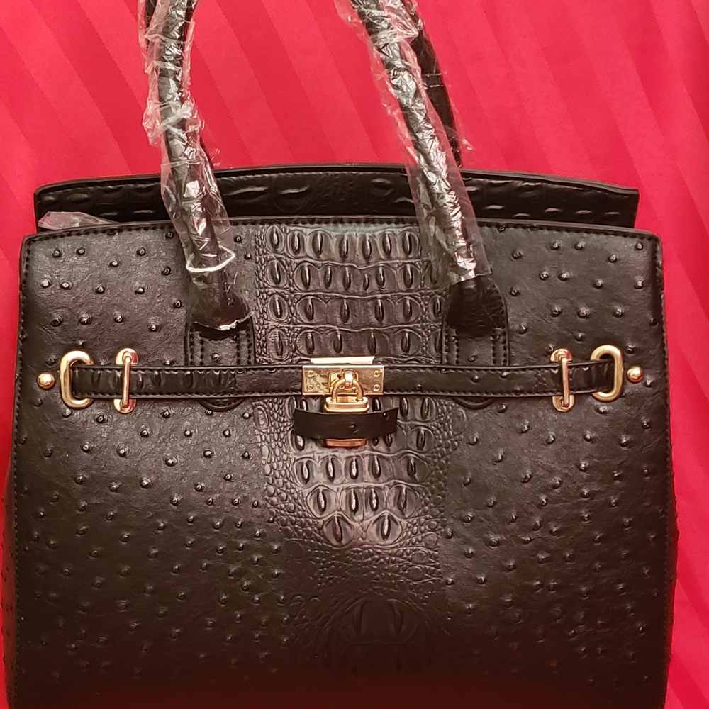 Faux Croc Handbag